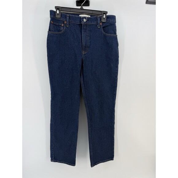 Abercrombie Fitch 90s Straight Ultra High Rise Medium Wash Jeans Size 8 29 Short - Picture 1 of 11